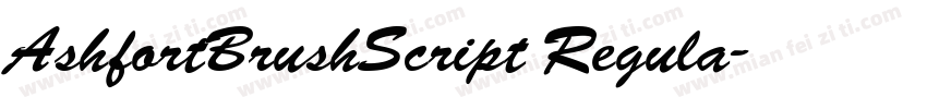AshfortBrushScript Regula字体转换